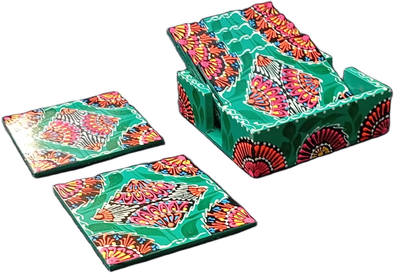 Truck Art Tea Coaster Set of 6 with Holder - Image 6
