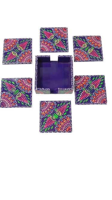 Truck Art Tea Coaster Set of 6 with Holder - Image 3