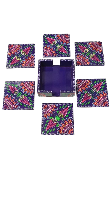 Truck Art Tea Coaster Set of 6 with Holder - Image 2