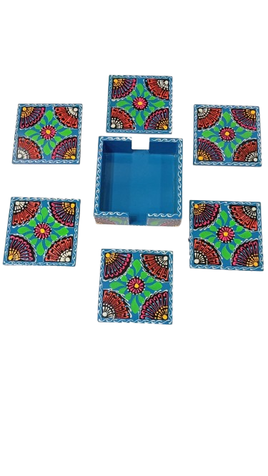 Truck Art Tea Coaster Set of 6 with Holder - Image 2