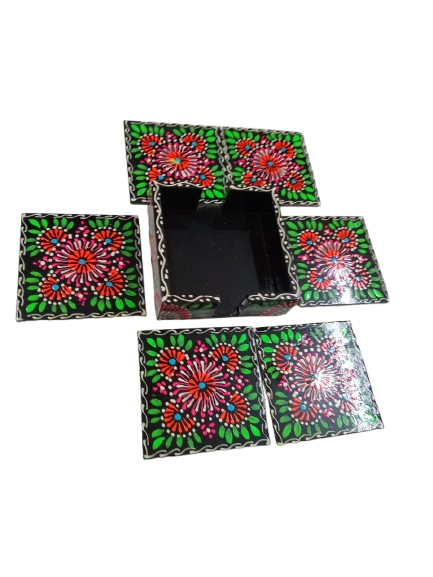 Truck Art Tea Coaster Set of 6 with Holder - Image 4