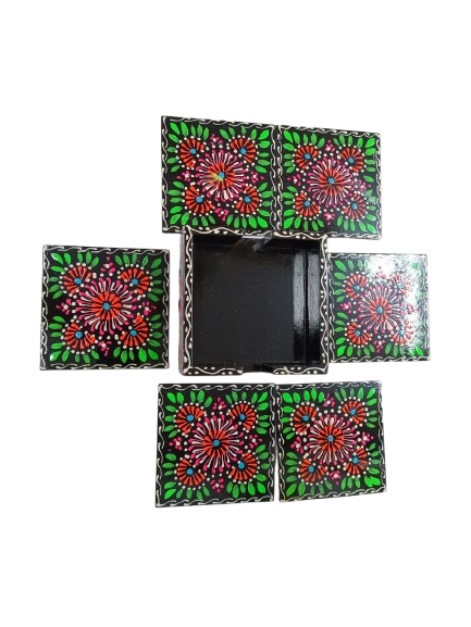 Truck Art Tea Coaster Set of 6 with Holder - Image 5