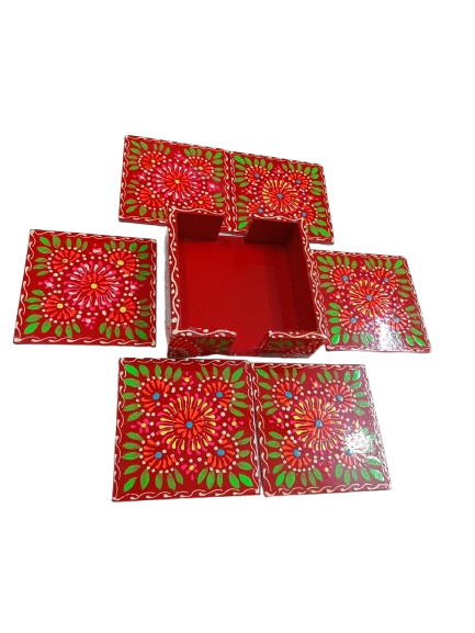 Truck Art Tea Coaster Set of 6 with Holder - Image 2