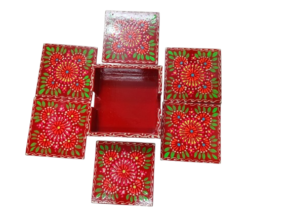 Truck Art Tea Coaster Set of 6 with Holder - Image 3