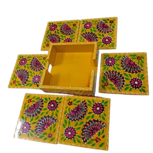 Truck Art Tea Coaster Set of 6 with Holder