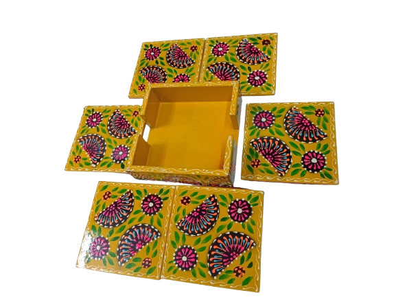 Truck Art Tea Coaster Set of 6 with Holder - Image 2