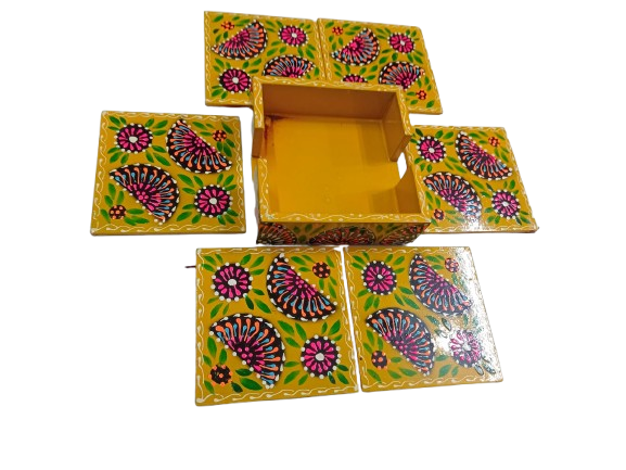 Truck Art Tea Coaster Set of 6 with Holder - Image 4