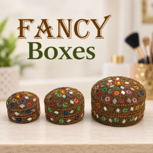 Handcrafted Decorative Bajri Box  Set of 3