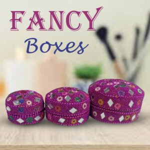 Handcrafted Decorative Bajri Box  Set of 3