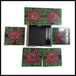 Truck Art Tea Coaster Set of 6 with Holder