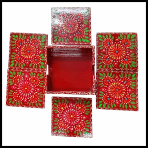 Truck Art Tea Coaster Set of 6 with Holder