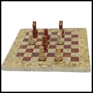 Handcrafted Onyx Marble Chess Board Size: 8×8 inch