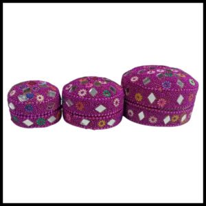 Handcrafted Decorative Bajri Box  Set of 3