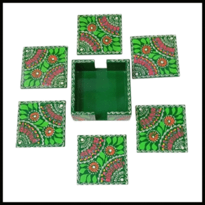 Truck Art Tea Coaster Set of 6 with Holder