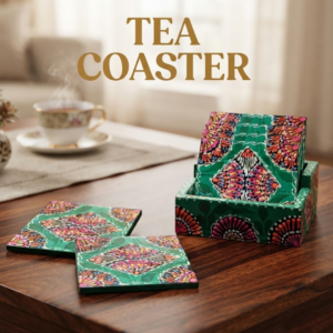 Truck Art Tea Coaster Set of 6 with Holder