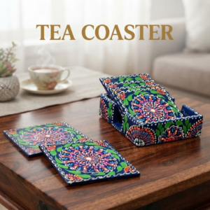 Truck Art Tea Coaster Set of 6 with Holder