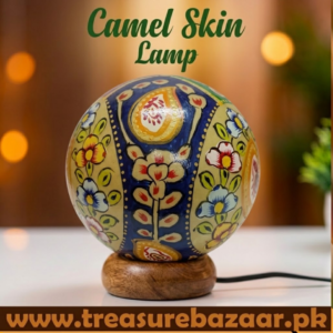 Camel Skin Round Shape Lamp Size h-25cm
