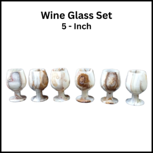 Onyx Wine Glass Set of 6 (Size – 5 Inch)