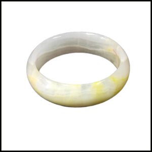 Polished Jade Bangle – Natural Stone Bracelet