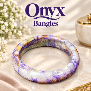 Polished Jade Bangle – Natural Stone Bracelet