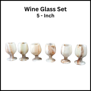Onyx Wine Glass Set of 6 (Size – 5 Inch)