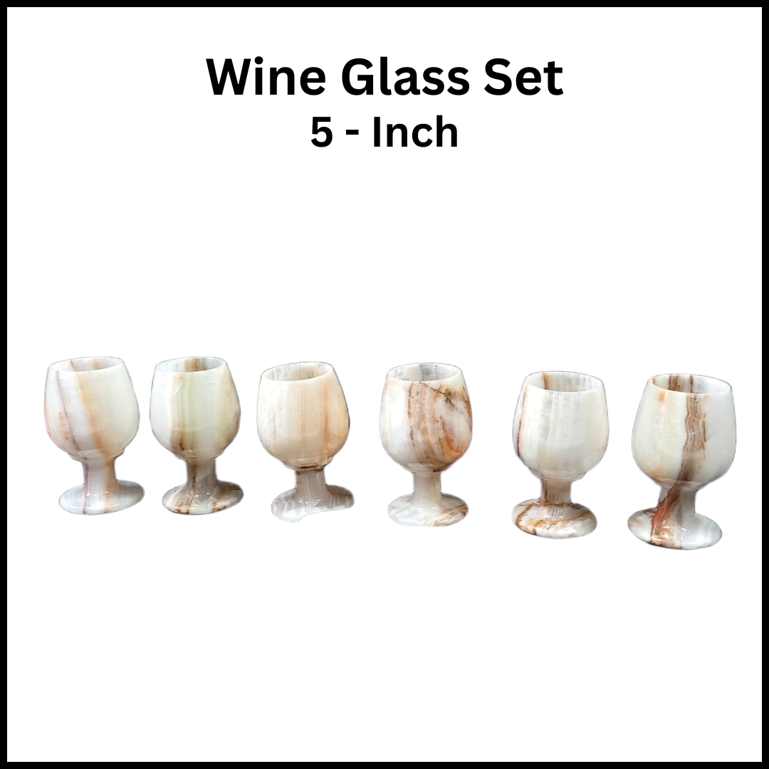 Onyx Wine Glass Set of 6 (Size – 5 Inch)