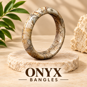 Polished Jade Bangle – Natural Stone Bracelet