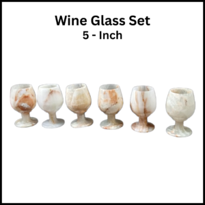 Onyx Wine Glass Set of 6 (Size – 5 Inch)