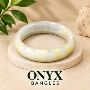 Polished Jade Bangle – Natural Stone Bracelet