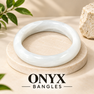 Polished Jade Bangle – Natural Stone Bracelet