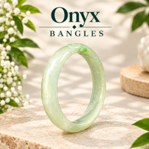 Polished Jade Bangle – Natural Stone Bracelet