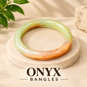 Polished Jade Bangle – Natural Stone Bracelet