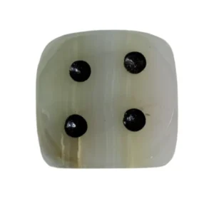 Premium Onyx Marble Dice – Handcrafted Luxury Gaming Set