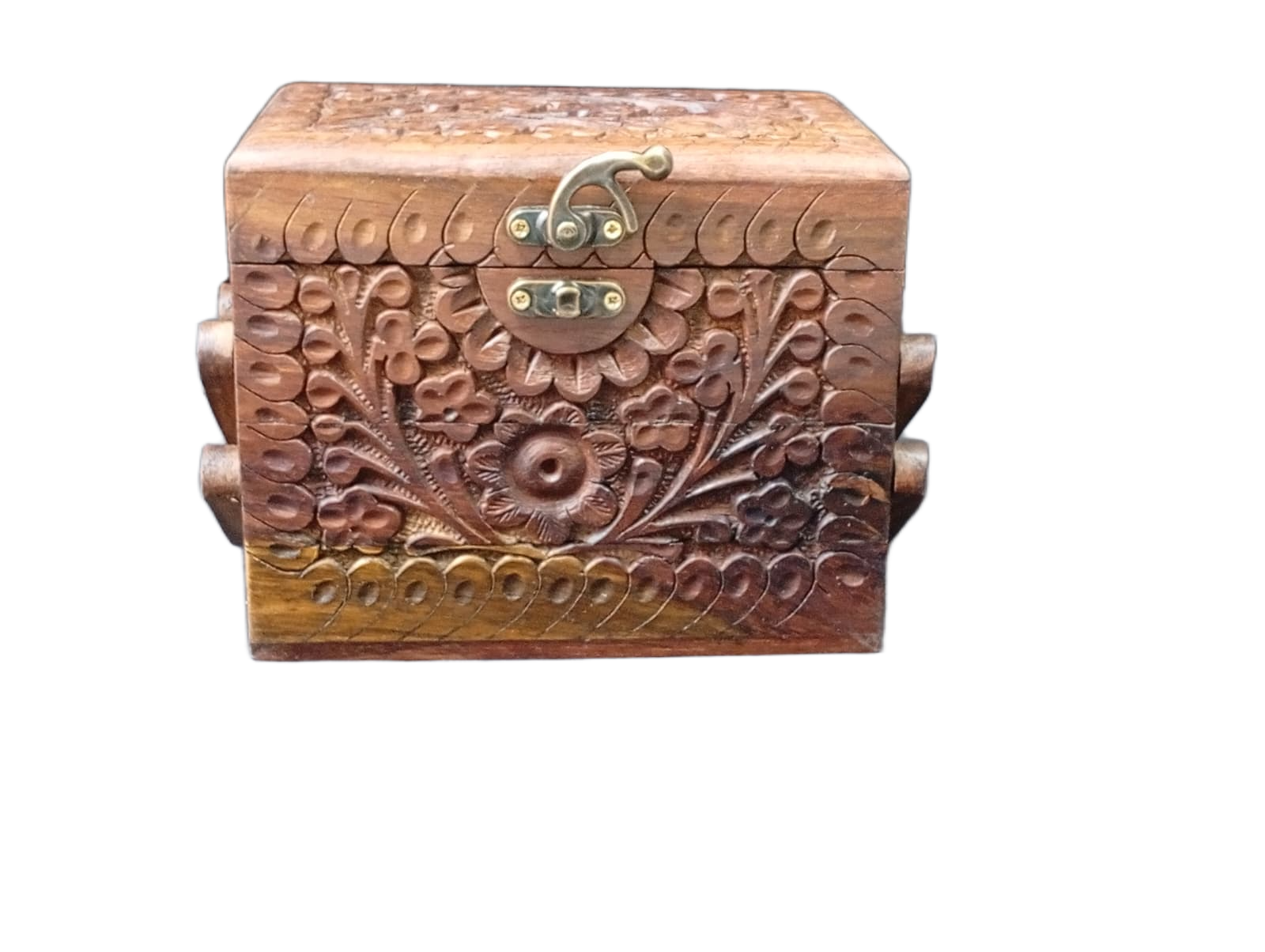 3-Layer Wooden Jewellery Box – Traditional Carved Storage & Organizer (Size: Length-15cm, Width-10cm, Height-12cm) - Image 8