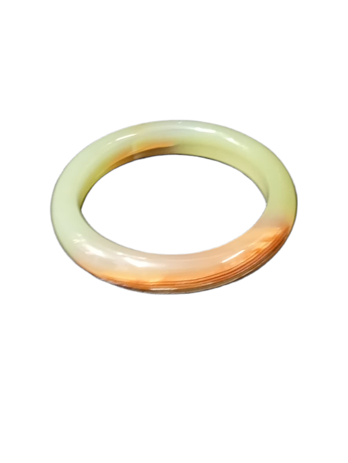 Polished Jade Bangle – Natural Stone Bracelet - Image 2