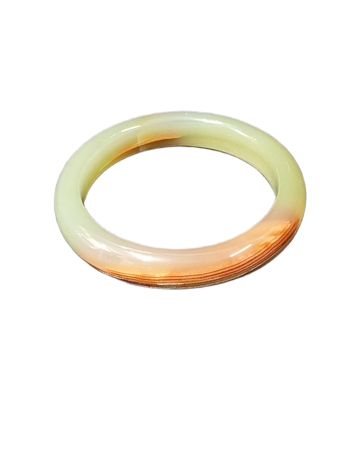 Polished Jade Bangle – Natural Stone Bracelet - Image 6