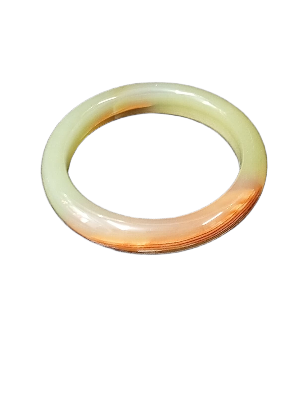 Polished Jade Bangle – Natural Stone Bracelet - Image 5