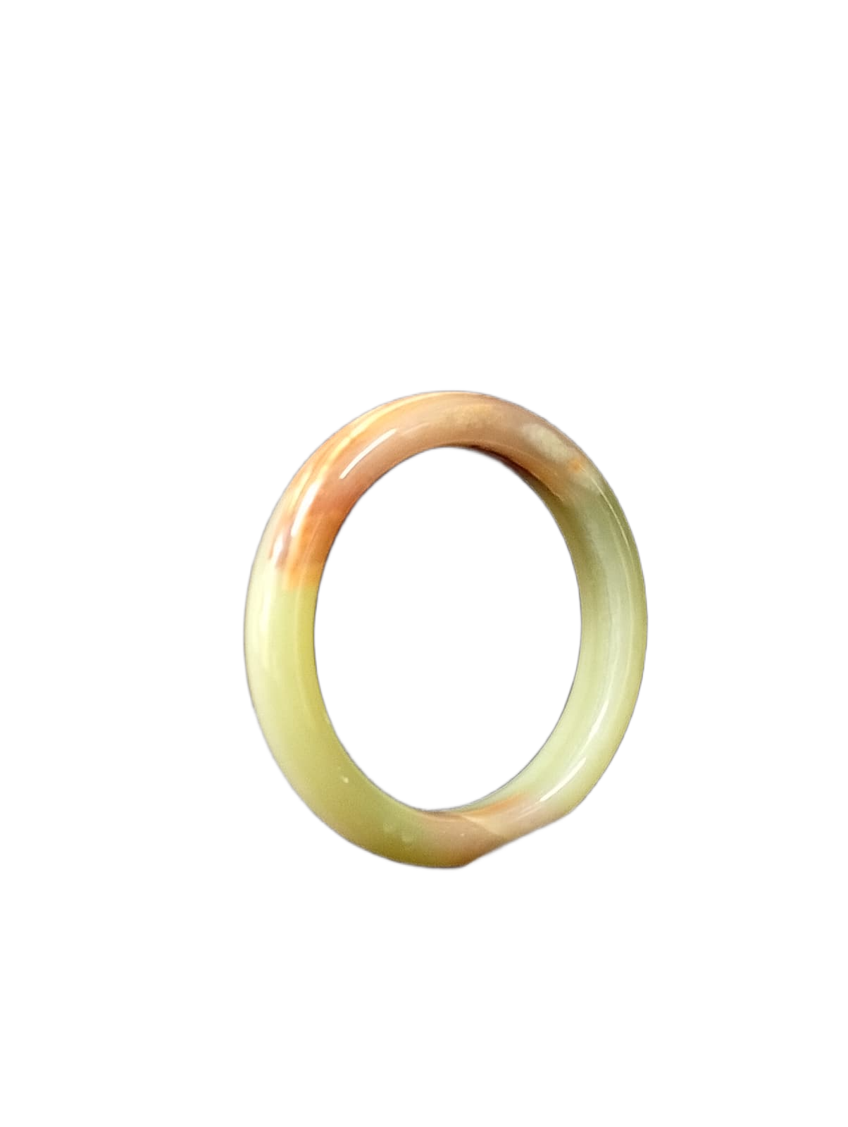 Polished Jade Bangle – Natural Stone Bracelet - Image 4