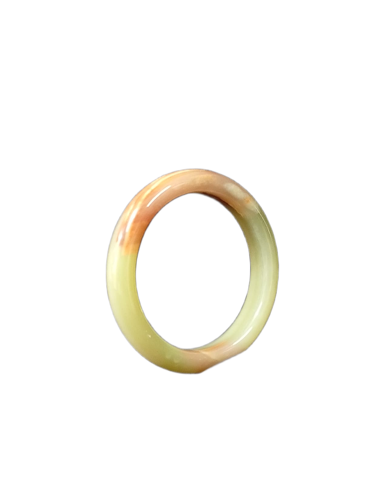 Polished Jade Bangle – Natural Stone Bracelet - Image 3