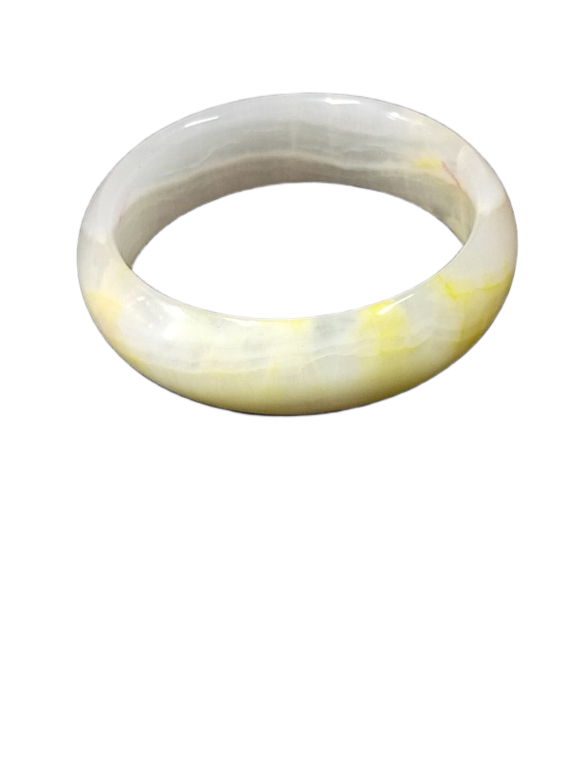 Polished Jade Bangle – Natural Stone Bracelet - Image 5