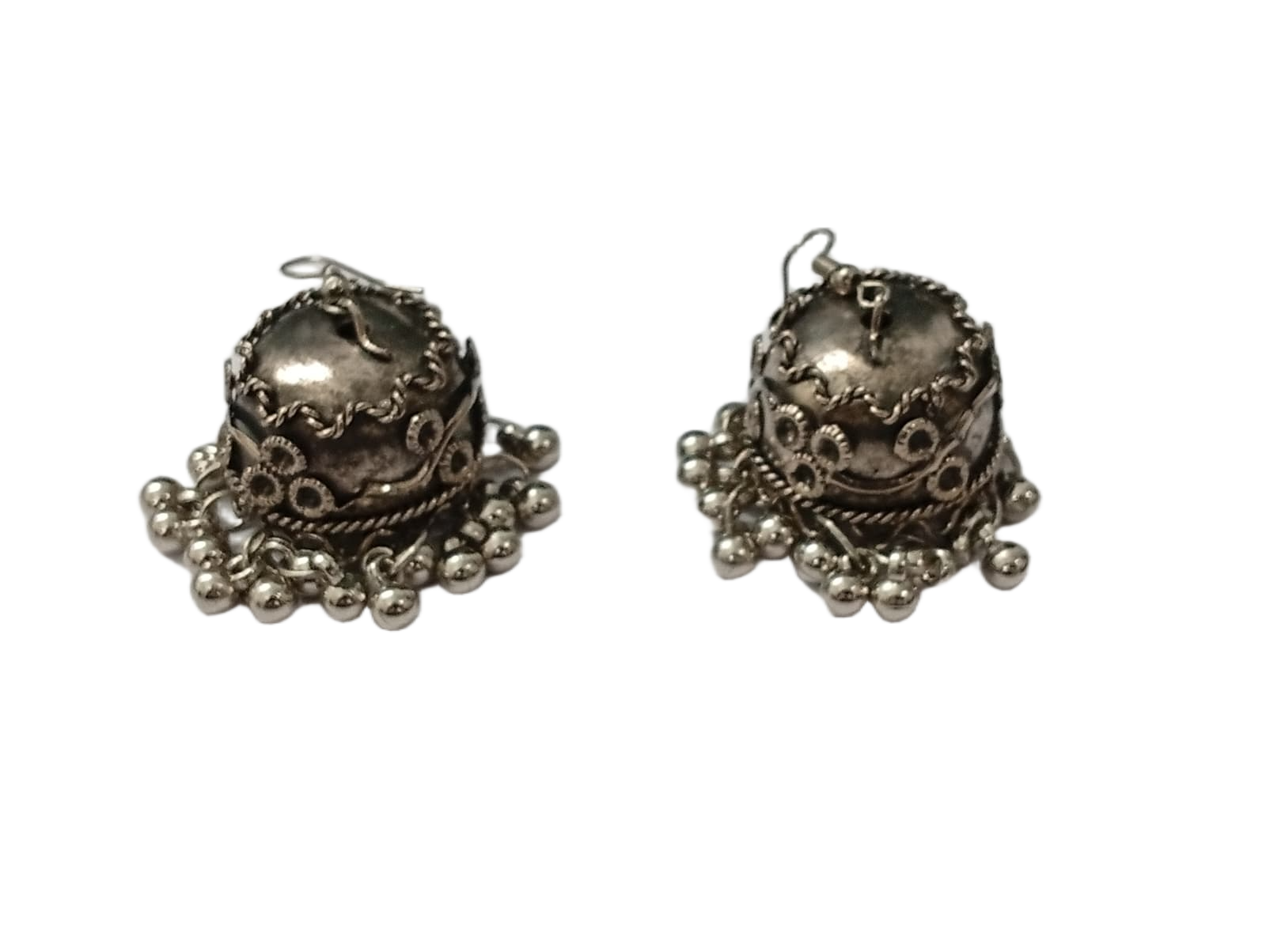 Vintage Pearl Drop Jhumka Earrings – Traditional Statement Jewelry - Image 2