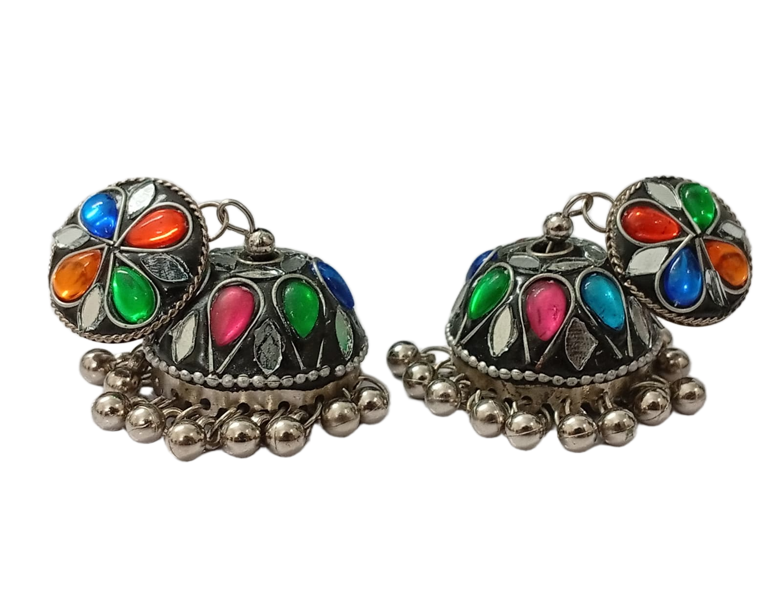 Vintage Pearl Drop Jhumka Earrings – Traditional Statement Jewelry - Image 2
