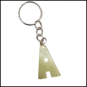 Handcrafted Onyx Marble Alphabetic Keychain