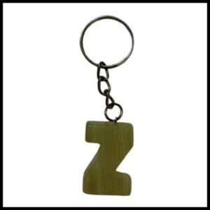 Handcrafted Onyx Marble Alphabetic Keychain