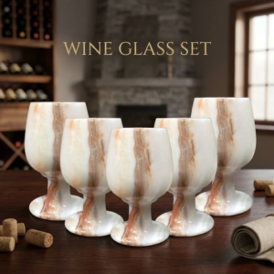 Onyx Wine Glass Set of 6 (Size – 5 Inch)