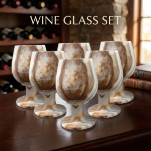 Onyx Wine Glass Set of 6 (Size – 5 Inch)