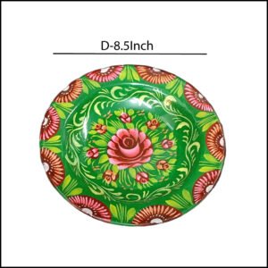Handcrafted Truck Art Plate – Traditional Pakistani Decorative Plate (Size D-8.5inch)