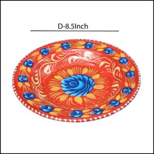 Handcrafted Truck Art Plate – Traditional Pakistani Decorative Plate (Size D-8.5inch)