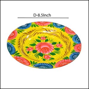 Handcrafted Truck Art Plate – Traditional Pakistani Decorative Plate (Size D-8.5inch)