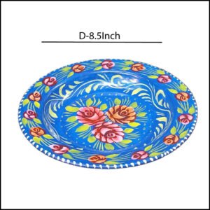 Handcrafted Truck Art Plate – Traditional Pakistani Decorative Plate (Size D-8.5inch)